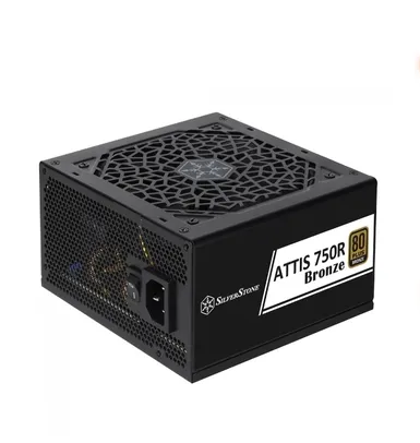 Fonte SilverStone ATTIS 750R, 750W, 80 Plus Bronze, PFC Ativo, Cabos Flat, Black, SST-AT750R-BF