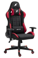 Cadeira Gamer SuperFrame Speed, Reclinável, Tecido, Preto e Vermelho