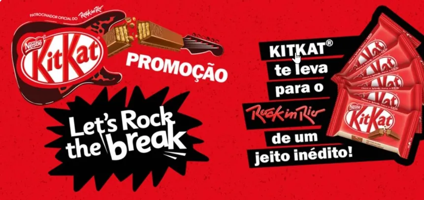 Promoção KitKat Let's Rock the Break - Ganhe Ingressos para o Rock in Rio