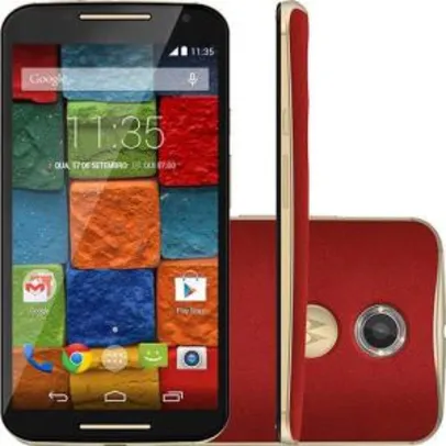 Smartphone Motorola Moto X 2ª Geração Rouge Desbloqueado Android 5.0 Tela 5.2" 32GB 4G Câmera 13MP - Rouge por R$864