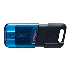 Pen Drive 256GB Kingston DataTraveler 80 M, USB-C 3.2 Gen 1, Leitura de 200MB/s - DT80M/256GB