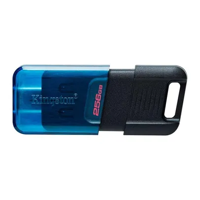 Pen Drive 256GB Kingston DataTraveler 80 M, USB-C 3.2 Gen 1, Leitura de 200MB/s - DT80M/256GB