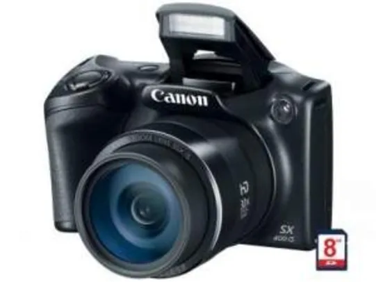 [Magazine Luiza] Câmera Digital Canon SX400IS - 16.0MP Cartão 8GB - R$527