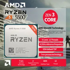 [Novos Usuários] Processador AMD Ryzen 5 5500, 6 Cores, 12 Threads, 4.2GHz Turbo, AM4