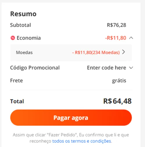 Imagem na descrição da promoção