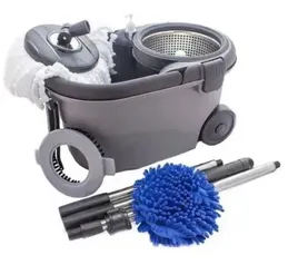 Mop Pro Move 360º Giratório Balde 16L Esfregão Inox -Perfect