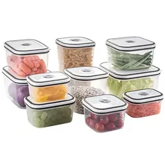Kit de 10 Potes Herméticos Electrolux - Ideal para armazenar alimentos, livre de BPA