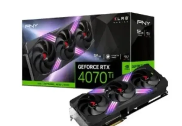 Placa de Vídeo RTX 4070 Ti XLR8 Gaming Verto Epic PNY NVIDIA GeForce, 12GB GDDR6X, RGB, DLSS 3, Ray Tracing - VCG4070T12TFXXPB1