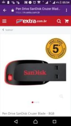 Pen drive 8 gb SanDisk - R$5