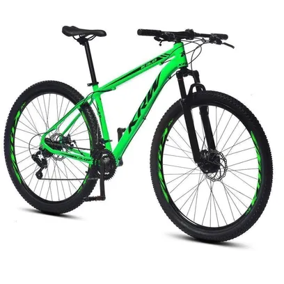 Foto do produto Bicicleta Aro 29 KRW Alumínio 24 Vel Freio A Disco X52 - Verde/Preto