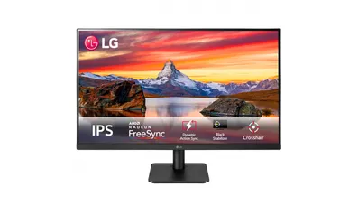 Monitor LG 23.8" Full HD, LED IPS, 75 Hz, 5ms, FreeSync, HDMI, VGA, 24MP400-B, Preto