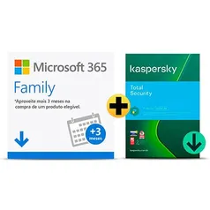 Microsoft Office 365 Family + Kaspersky - 15 meses