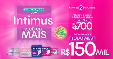 Promoção com Intimus você pode mais