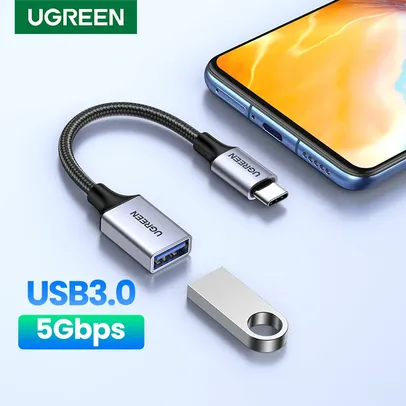 [Com Taxa] Adaptador OTG USB-C p/ USB3.0 UGREEN