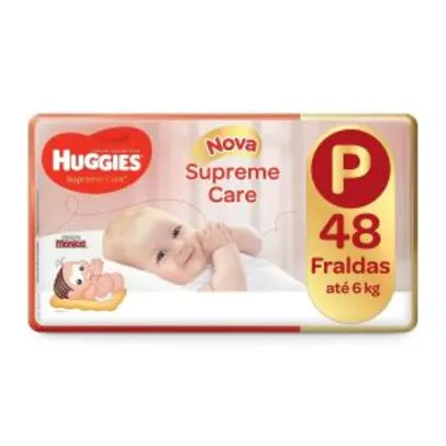 Fralda Huggies Supreme Care R$ 0,62 a tira P | R$ 59