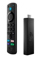 Fire Stick TV Amazon Max 4k 3ª geração controle de voz 8GB preto com 2GB de memória RAM