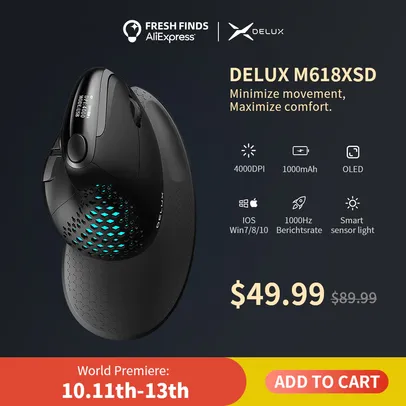 Mouse vertical Delux m618xsd seeker