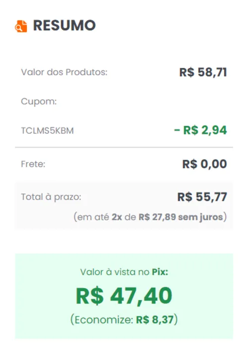 Imagem na descrição da promoção