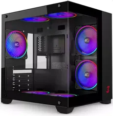 Gabinete Gamer DT3 Hyper View, Lateral e Frontal de Vidro, Preto, 13950-8