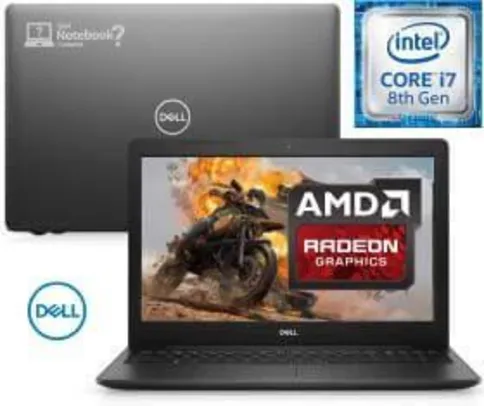 Notebook Dell Inspiron i15 3583-A30P 
*Novo Core i7 | HD 2 TB | RAM 8 GB  | Vídeo AMD Radeon50