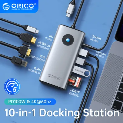 HUB USB C -10 em 1 - Orico