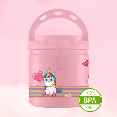 Pote Lanche Marmita Fofo BPA Free Infantil Menina