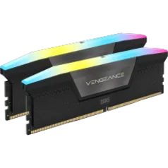 Memória DDR5 Corsair Vengeance RGB, 32GB (2x16GB), 6000MHz, Preto, CMH32GX5M2B6000C36