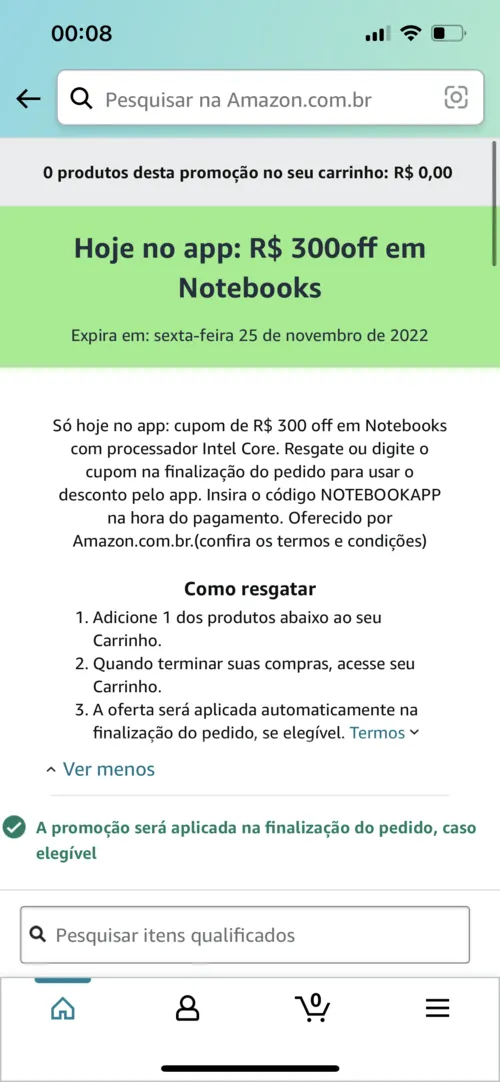 Imagem na descrição da promoção