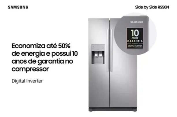 Geladeira Samsung Side By Side Rs50n - 501l - Inox