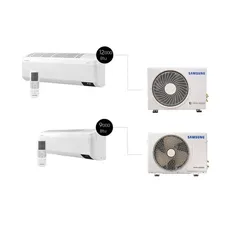 Kit 2 aparelhos Ar Condicionado Split Inverter Samsung WindFree 9k e 12k BTU Quente e Frio - 220V