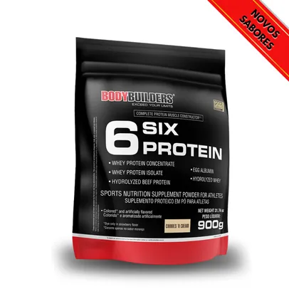 Whey Protein Concentrado 6 Six Protein 900g - Bodybuilders Suplemento para Definição e Performance