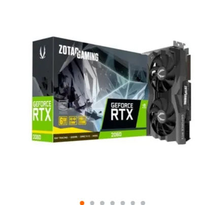 Placa de Vídeo Zotac Gaming NVIDIA GeForce RTX 2060, 6GB GDDR6, Ray Tracing, LED Branco - ZT-T20600R