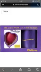 Kit Coletor Menstrual Violeta Cup B Vermelho + Caneca Higienizadora - Violeta Cup | R$31