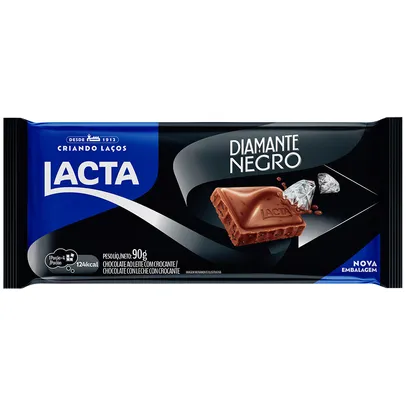 05 Chocolates Lacta Diamante Negro 90g