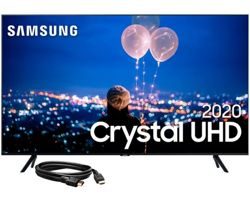 Samsung Smart TV 50'' Crystal UHD 50TU8000 4K + Cabo HDMI 1.4, High speed, c/Ethernet (3D) 3 metros