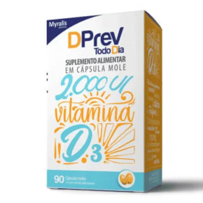 Vitamina D Dprev Todo Dia 2000UI 90 Cáps - Validade 01/21 - R$12