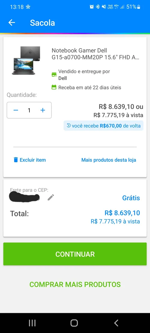 Imagem na descrição da promoção