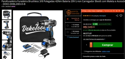 Imagem na descrição da promoção