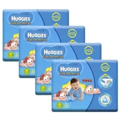 Fralda Huggies Turma da Mônica Tripla Proteção Mega P - 240 Unidades por R$ 108