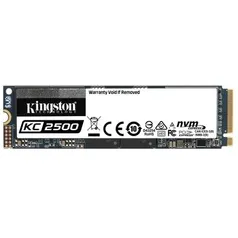 SSD Kingston KC2500, 500GB, M.2 NVMe, Leitura 3500MB/s, Gravação 2500MB/s - R$532