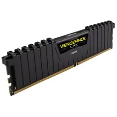 Memoria Desktop Gamer Ddr4 Corsair Cmk16gx4m1b3000c15 16gb 3000mhz Dimm Cl15 Vengeance Lpx Black - R$445