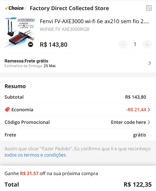 Imagem na descrição da promoção