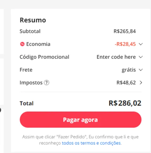 Imagem na descrição da promoção