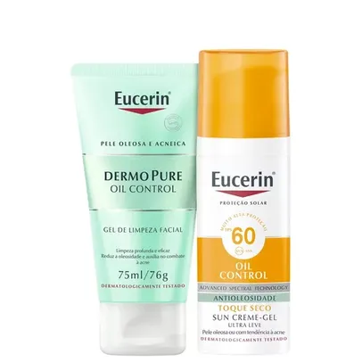 Kit Eucerin Oil Control FPS60 Dermo Pure (2 Produtos)