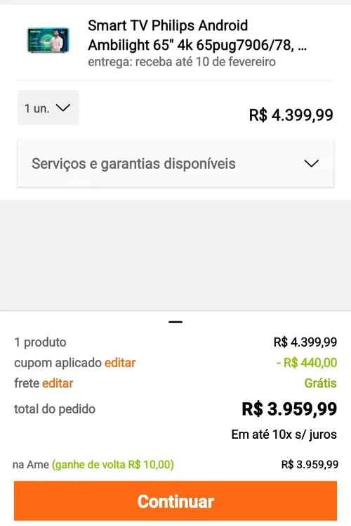 Imagem na descrição da promoção