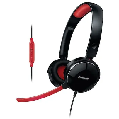 REEMBALADO: Fone De Ouvido Headset Philips Para Jogos Em Pc - Vermelho