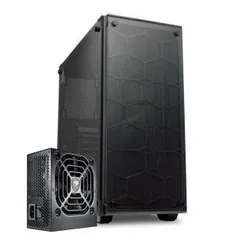 GABINETE GAMER REDRAGON WHEELJACK PRETO + FONTE COUGAR VTE 500 80PLUS BRONZE PFC ATIVO