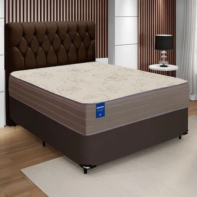 Cama Box Casal Colchão De Espuma D33 Semi Ortopédico Extra Firme Orthotec 138x188x68cm Inducol