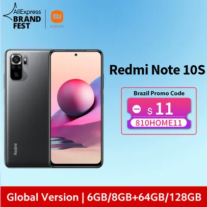 Smartphone Xiaomi Redmi Note 10S 6GB/128GB NFC | R$1.049