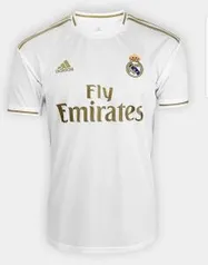 Camisa Real Madrid Home 19/20 s/n° Torcedor Adidas Masculina - Branco